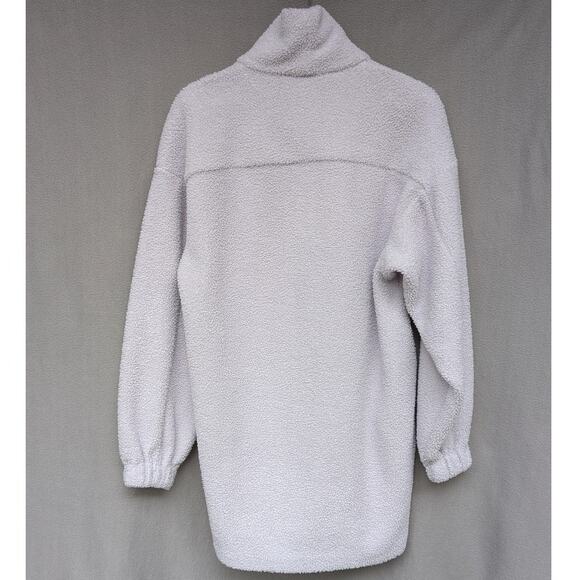 COS Lilac Teddy Fleece Long Sleeve Half Zip High Neck Tunic Dress, size XS - Picture 2 of 7